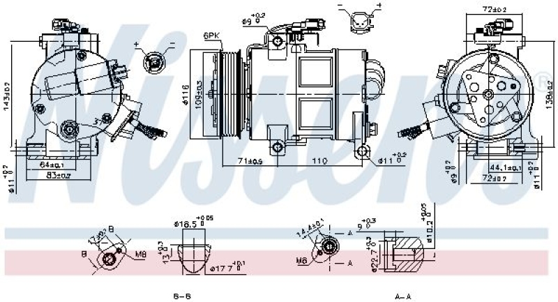 NISSENS Kompressor, Klimaanlage ** FIRST FIT **