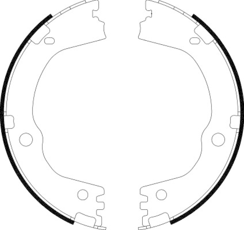 HELLA Brake Shoe Set, parking brake