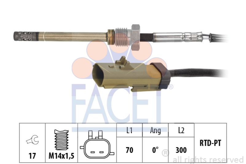 FACET Sensor, Abgastemperatur Made in Italy - OE Equivalent