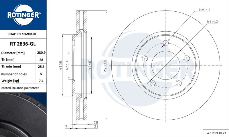 2x ROTINGER Bremsscheibe