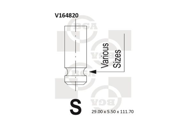 BGA Intake Valve