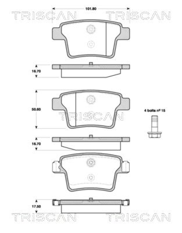 TRISCAN Brake Pad Set, disc brake