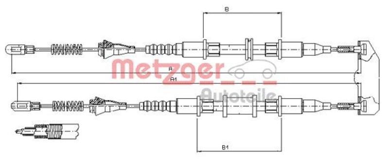 METZGER Cable Pull, parking brake