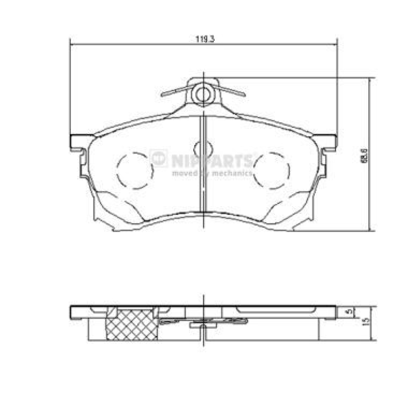 NIPPARTS Brake Pad Set, disc brake