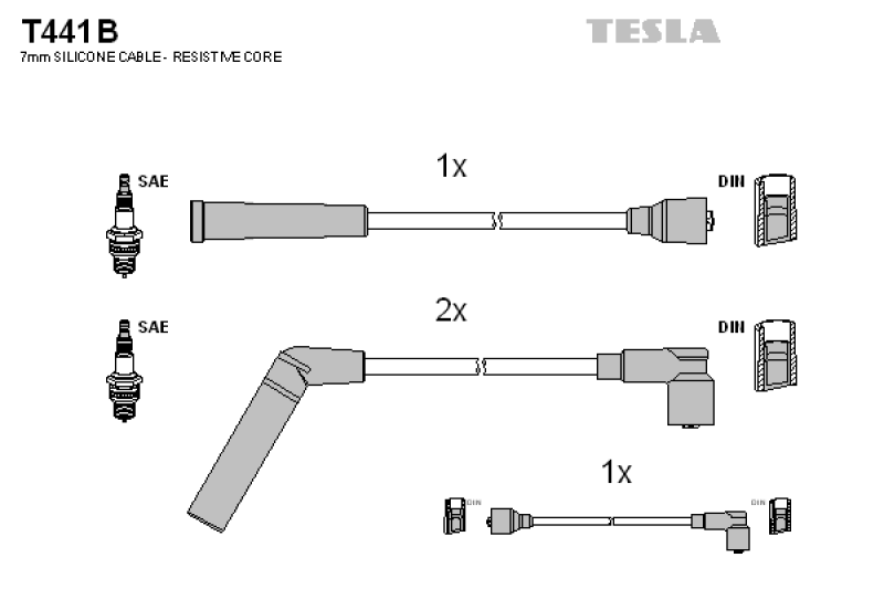 TESLA Zündleitungssatz