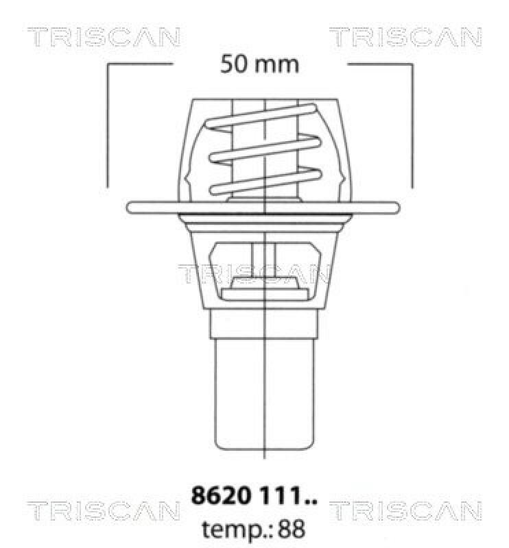 TRISCAN Thermostat, coolant