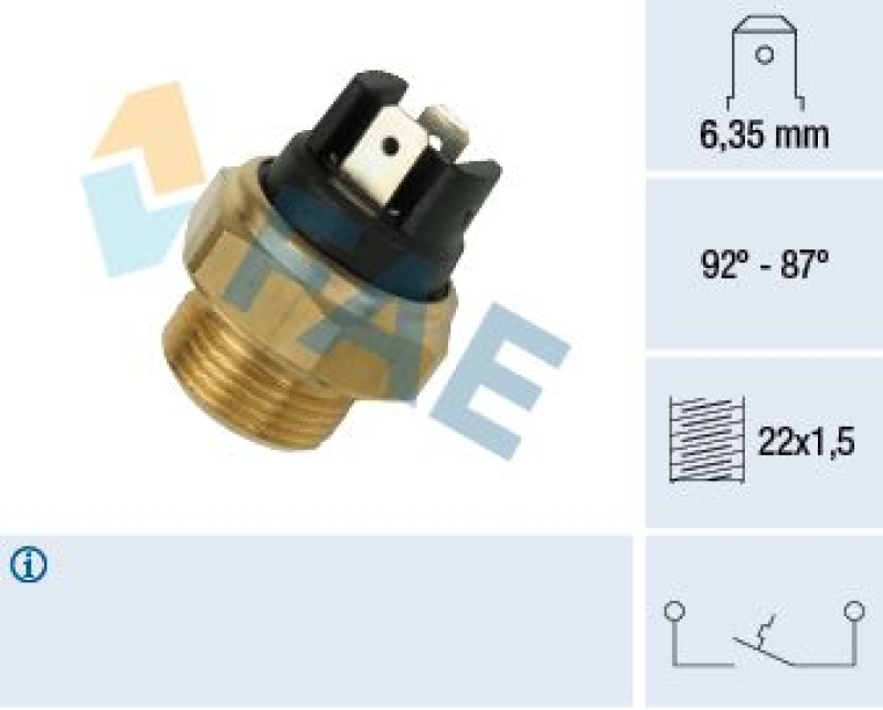 FAE Temperature Switch, radiator fan