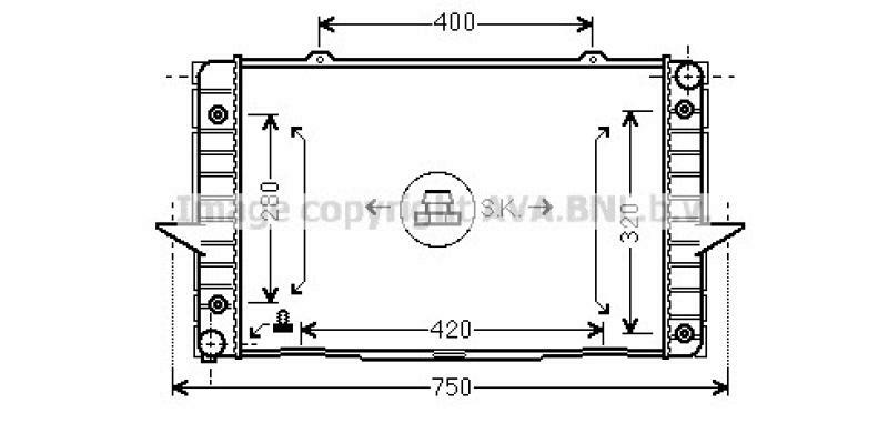 AVA QUALITY COOLING Radiator, engine cooling