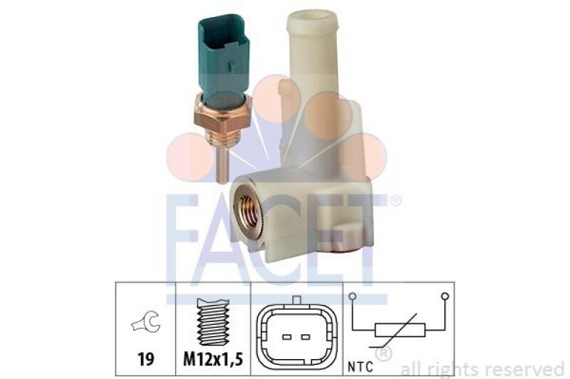 FACET Sensor, coolant temperature Made in Italy - OE Equivalent