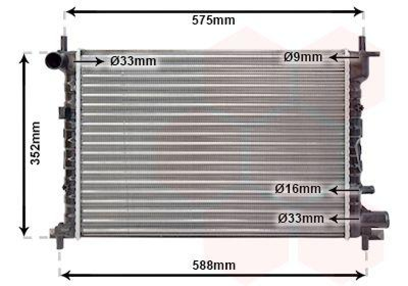 VAN WEZEL Radiator, engine cooling