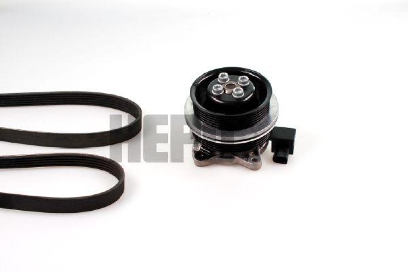 HEPU Water Pump + V-Ribbed Belt Set