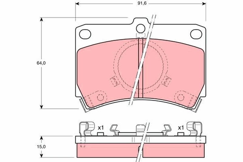 TRW Brake Pad Set, disc brake