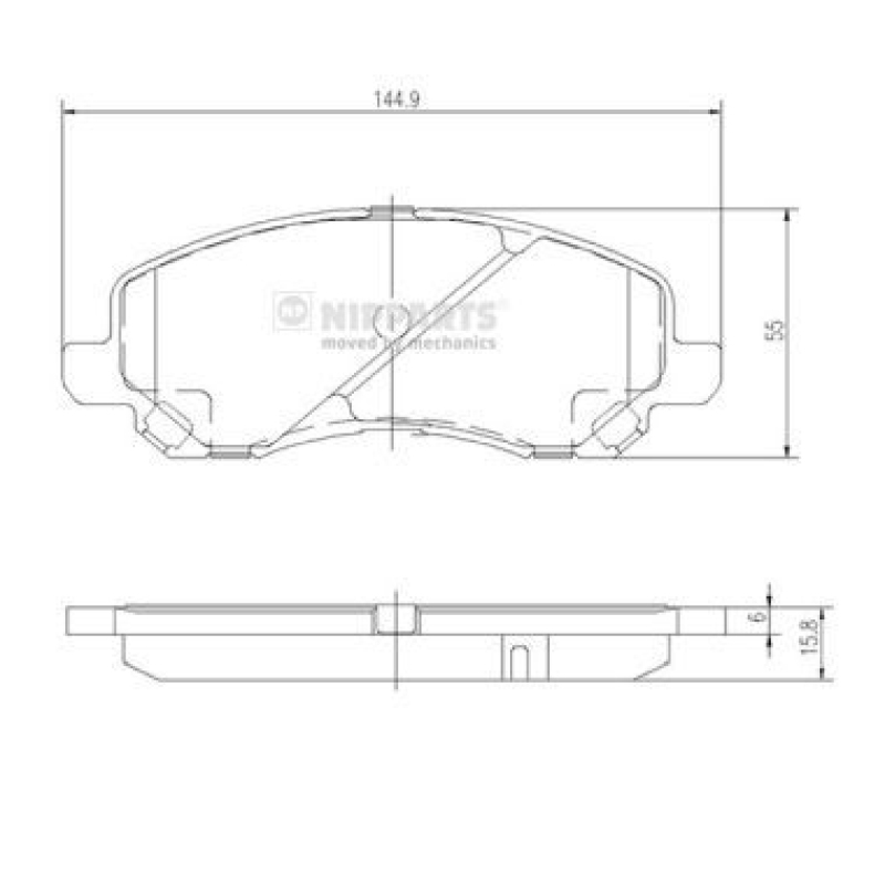 NIPPARTS Brake Pad Set, disc brake