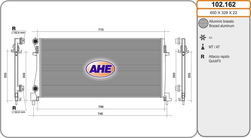 AHE Radiator, engine cooling