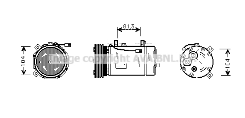 AVA QUALITY COOLING Compressor, air conditioning