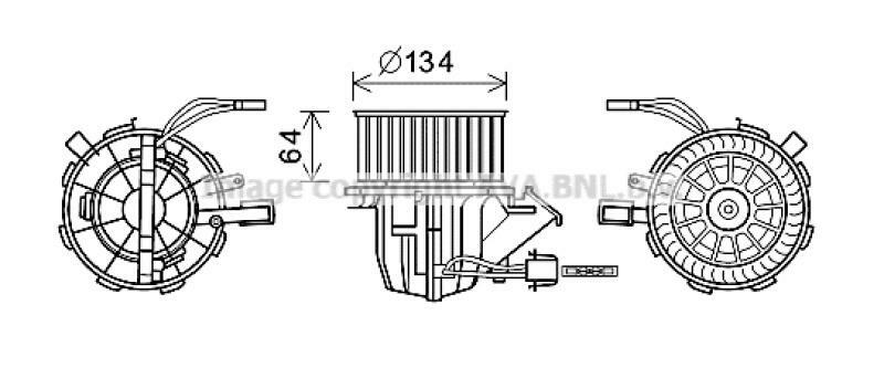 AVA QUALITY COOLING Electric Motor, interior blower