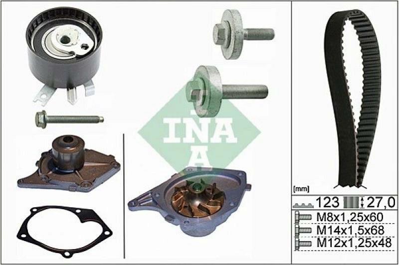 INA Water Pump & Timing Belt Set