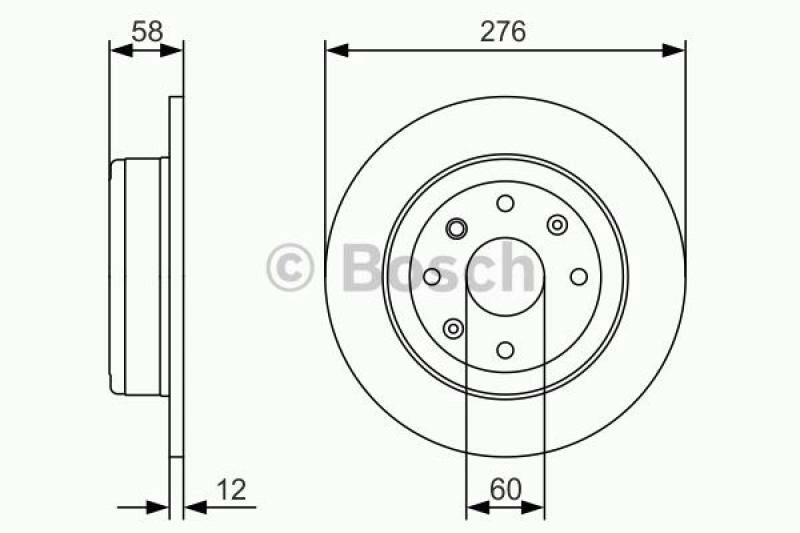 2x BOSCH Brake Disc