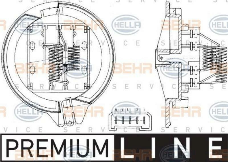 HELLA Resistor, interior blower BEHR HELLA SERVICE *** PREMIUM LINE ***