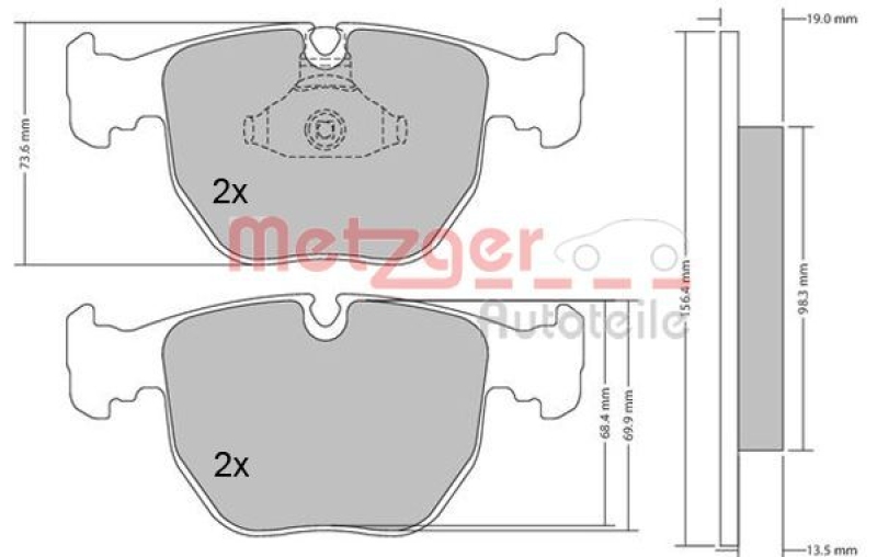 METZGER Brake Pad Set, disc brake