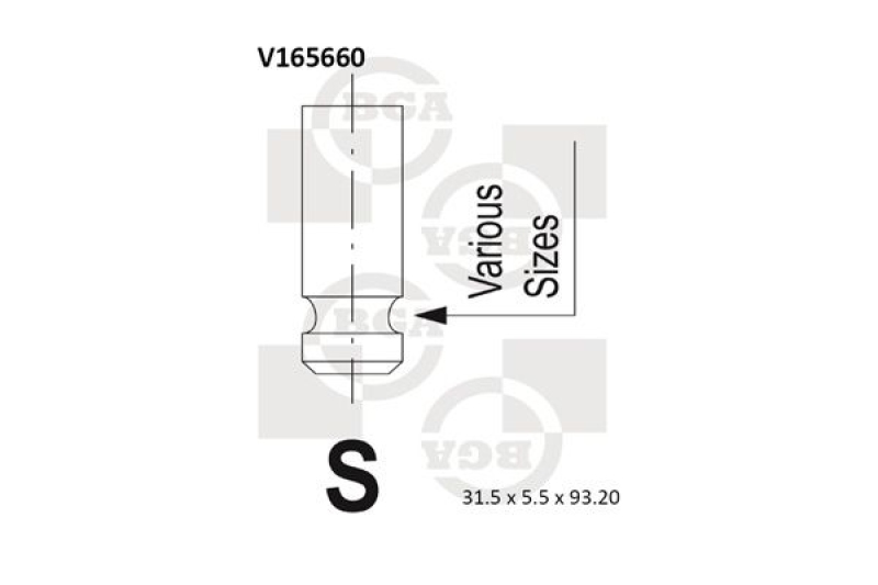 BGA Intake Valve