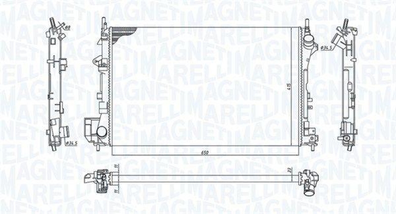 MAGNETI MARELLI Kühler, Motorkühlung