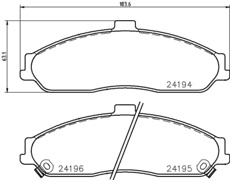 HELLA Brake Pad Set, disc brake