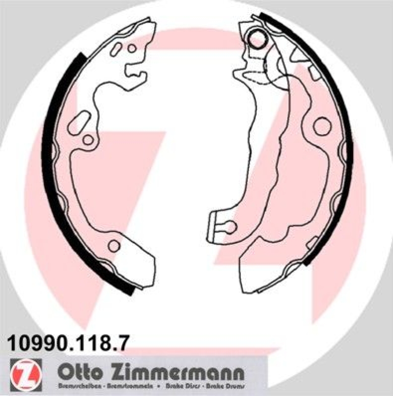 ZIMMERMANN Brake Shoe Set