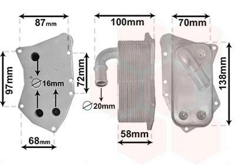 VAN WEZEL Oil Cooler, engine oil