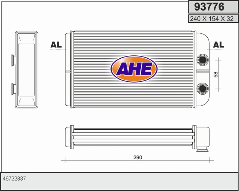 AHE Heat Exchanger, interior heating