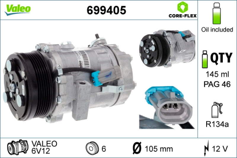 VALEO Compressor, air conditioning NEW ORIGINAL PART