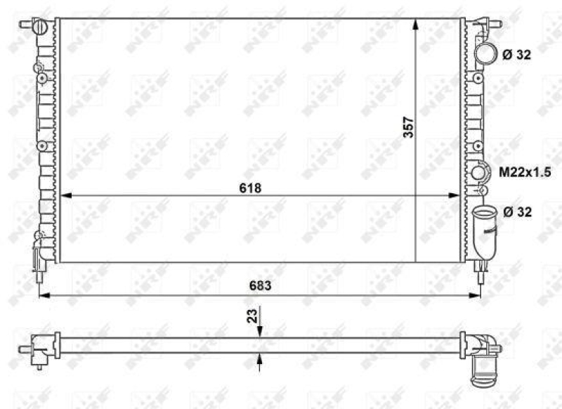 NRF Radiator, engine cooling