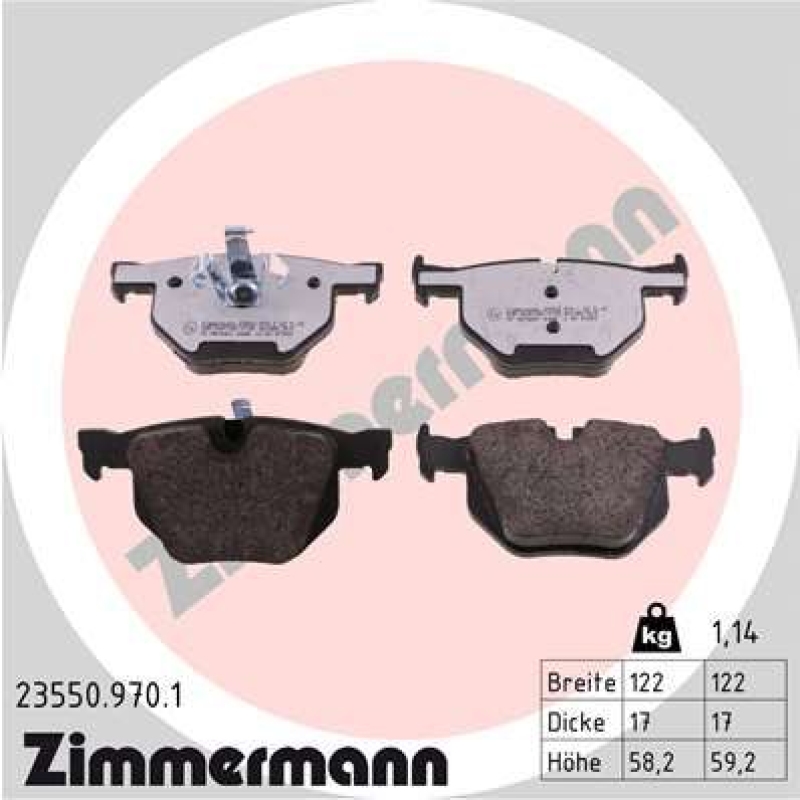 ZIMMERMANN Brake Pad Set, disc brake rd:z