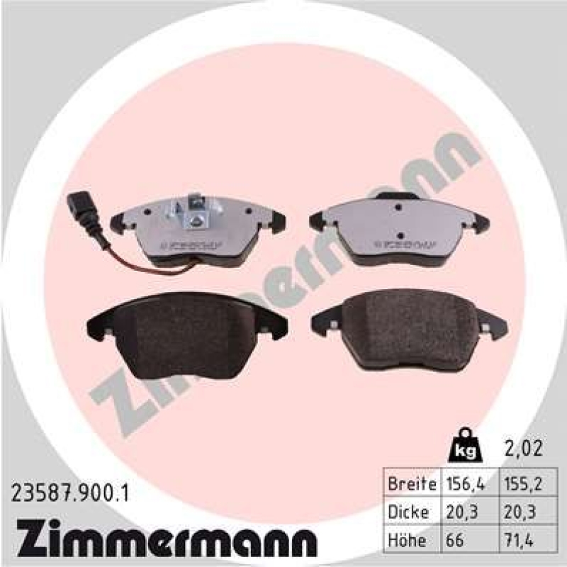 ZIMMERMANN Brake Pad Set, disc brake rd:z