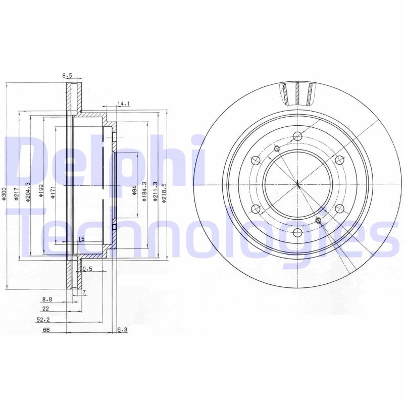 2x DELPHI Bremsscheibe