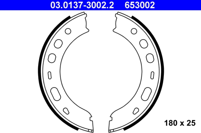 ATE Brake Shoe Set, parking brake