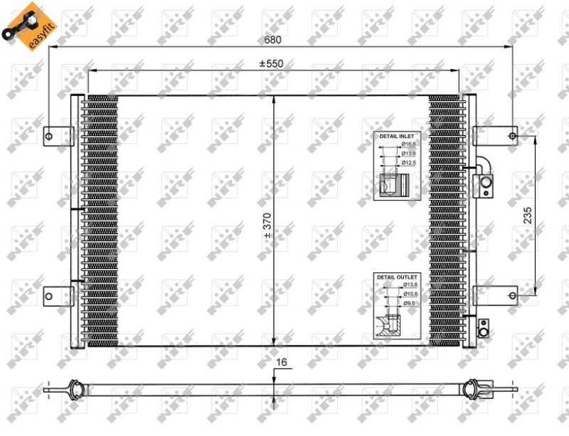 NRF Condenser, air conditioning EASY FIT