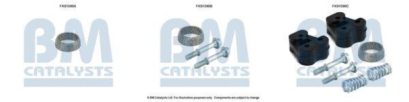 BM CATALYSTS Mounting Kit, catalytic converter