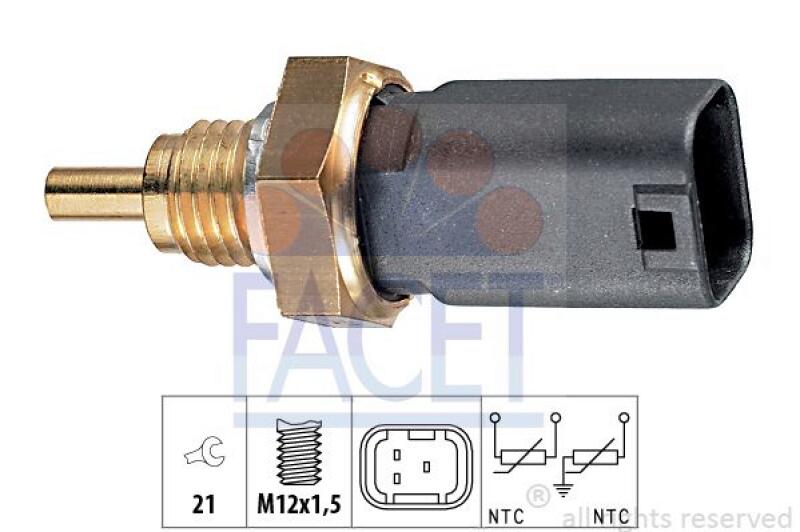 FACET Sensor, coolant temperature Made in Italy - OE Equivalent