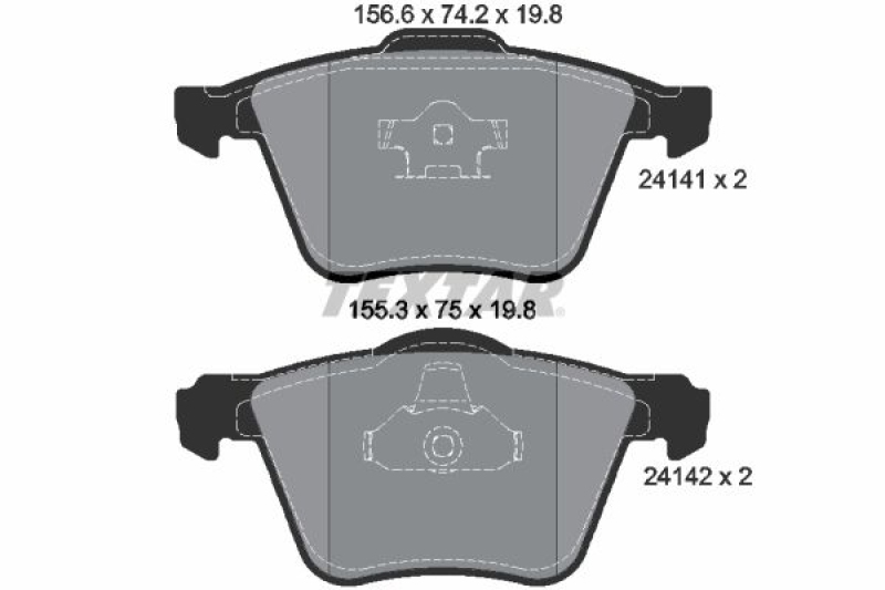 TEXTAR Brake Pad Set, disc brake Q+