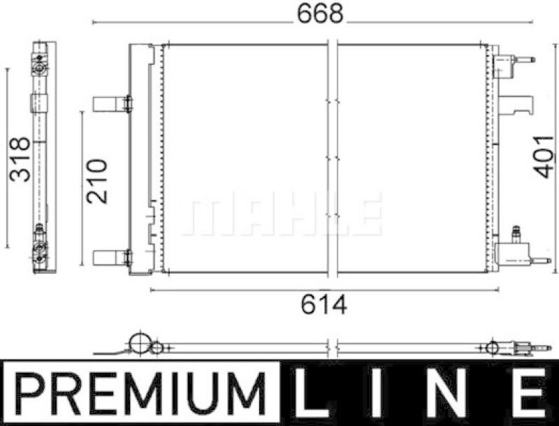 MAHLE Condenser, air conditioning BEHR *** PREMIUM LINE ***