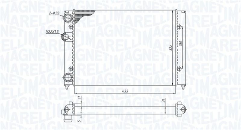 MAGNETI MARELLI Kühler, Motorkühlung