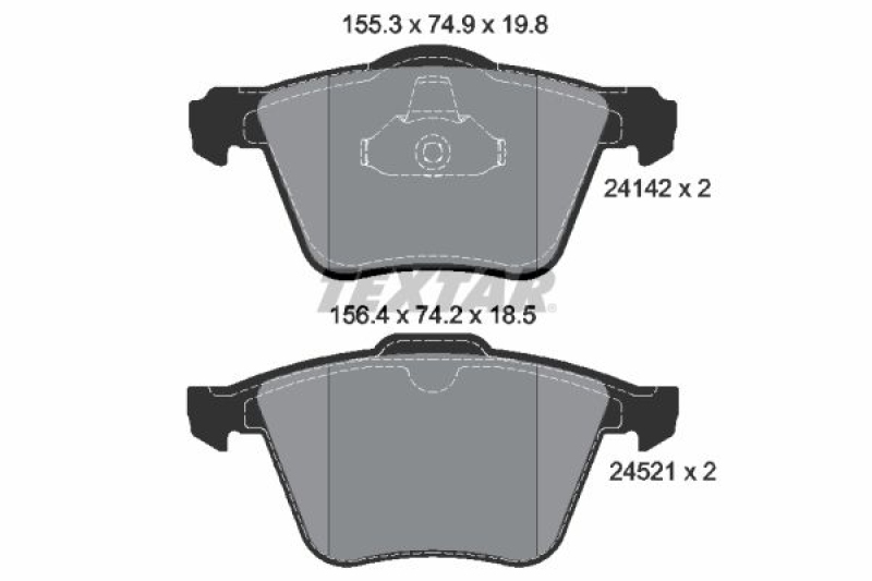 TEXTAR Brake Pad Set, disc brake Q+