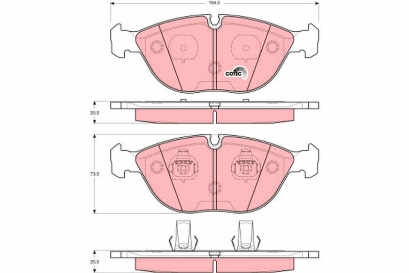 TRW Brake Pad Set, disc brake COTEC