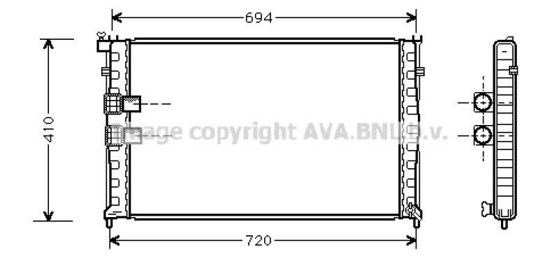 AVA QUALITY COOLING Radiator, engine cooling