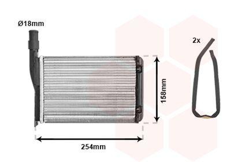 VAN WEZEL Heat Exchanger, interior heating