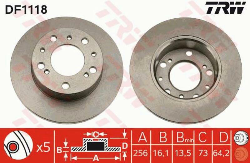 2x TRW Bremsscheibe