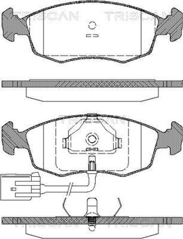 TRISCAN Brake Pad Set, disc brake