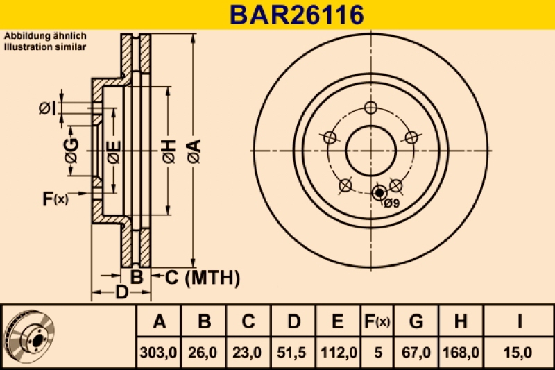 2x BARUM Bremsscheibe