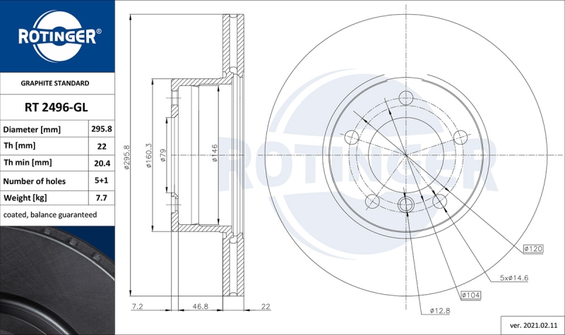 2x ROTINGER Bremsscheibe